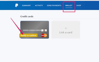 how to confirm credit card on paypal.